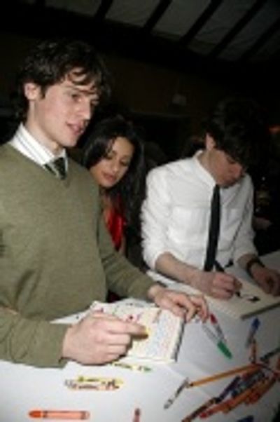 Jonathan Groff, Lea Michele and John Gallagher Jr. Photo