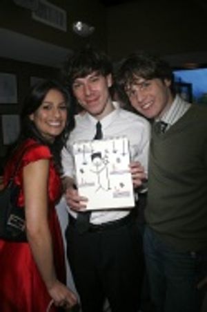 Lea Michele, John Gallagher, Jr. and Jonathan Groff Photo
