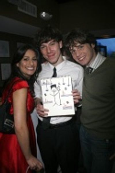 Lea Michele, John Gallagher, Jr. and Jonathan Groff Photo