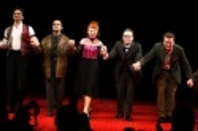 Graham Rowat, David Pittu, Donna Murphy, Michael Cerveris and John Scherer Photo