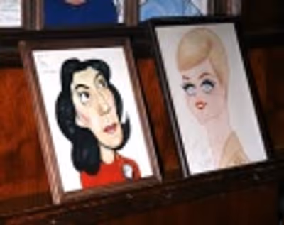 Sardi's caricatures of Marian Seldes and Angela Lansbury Photo