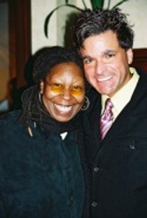 Whoopi and Dale Badway, producer of the Broadway Wall of Fame, Production Coordinator Photo