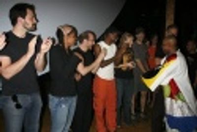 Devin Richards, with Steve Kazee, Audra McDonald, Lonny Price and cast Photo