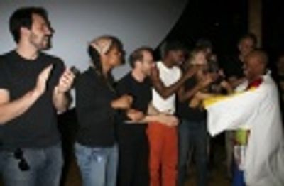 Devin Richards, with Steve Kazee, Audra McDonald, Lonny Price and cast Photo
