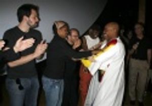 Devin Richards, with Steve Kazee, Audra McDonald, Lonny Price and cast Photo