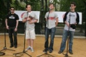 John Lloyd Young, Christian Hoff, Daniel Reichard and J. Robert Spencer Photo