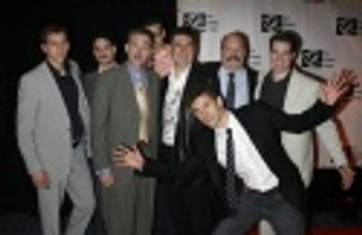 Hugh Dancy with Journey's End ensemble cast, including: Boyd Gaines, Stark Sands, Joh Photo