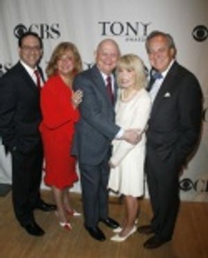 Howard Sherman, Charlotte St. Martin, Gerald Schoenfeld, Sondra Leeds and Doug Leeds Photo