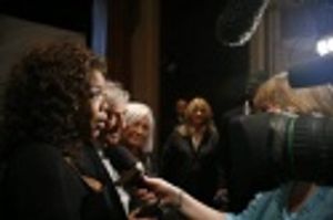 Oprah Winfrey and Elie Wiesel are interviewed Photo