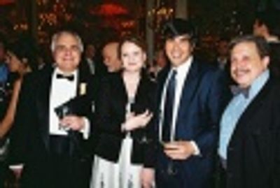 Peter Filichia, Erica Ryan, Pun Bandhu and Ellis Nassour Photo