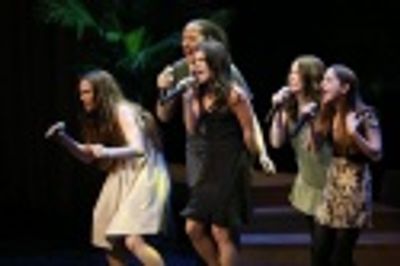 Lea Michele and Spring Awakening cast Photo