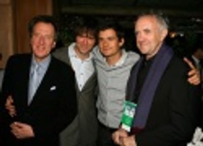 (L-R) Geoffrey Rush, Jack Davenport, Orlando Bloom and Jonathan Pryce Photo