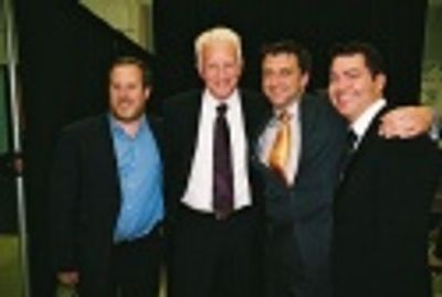 Mark Routh, Tom Viertel, Raul Esparza and Darren Bagert Photo