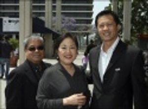 Actors Alberto Isaac, Emily Kuroda and Producing Artistic Director of East West Playe Photo