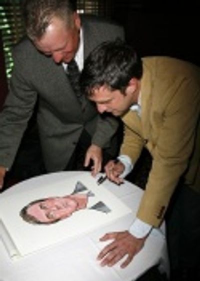 Max Klimavicius and Raul Esparza Photo