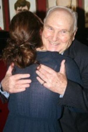 Melissa Errico congratulates Donald Saddler   Photo