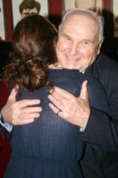 Melissa Errico congratulates Donald Saddler   Photo