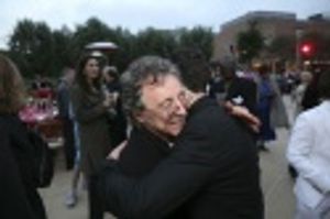 Frankie Valli hugs Christopher Kale Jones Photo