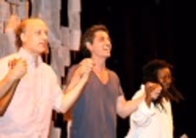 Frank Wood, Ain Gordon and Whoopi Goldberg Photo