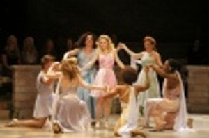 Kerry Butler, surrounded by Mary Testa, Jackie Hoffman and the cast Photo