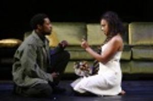 Kenajuan Bentley as Laertes and Michelle Beck as Ophelia Photo