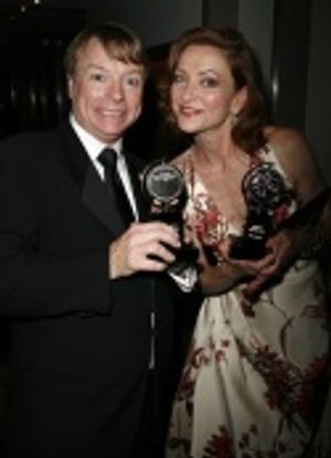 Jay Johnson (Special Event) with Julie White (Best in a Play) Photo