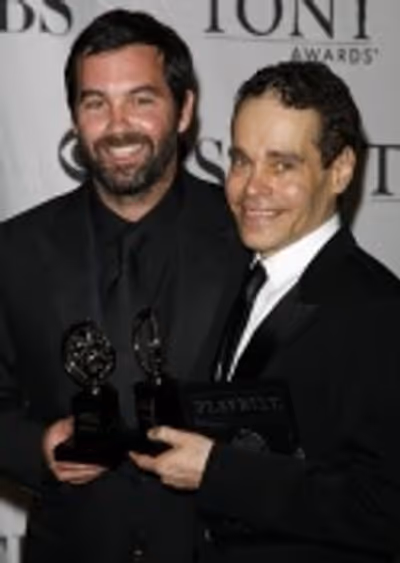 Duncan Sheik (Best Music & Best Orchestrations) with Steven Sater (Best Lyrics) of Sp Photo
