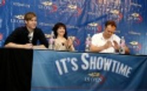 Ashley Parker Angel, Bebe Neuwirth and Brad Blanks Photo