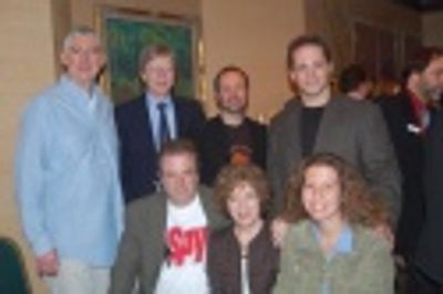 Former Kleban Award Winners: front:  David Spencer, Alison Hubbard, Felicia Needleman Photo