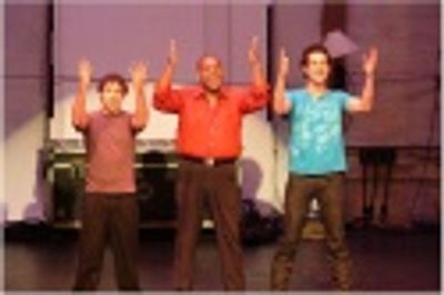Chad Doreck (right) and performers Photo