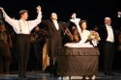 Tim Martin Gleason (Raoul), Brent Barrett (Phantom), Kristi Holden (new "Christine")  Photo