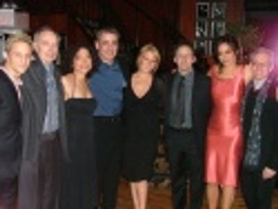 The full cast with writer Margulies
 Photo