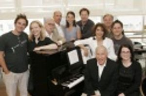 (Standing) Roger Bart, Susan Stroman, Thomas Meehan, Robert Sillerman, Sutton Foster, Photo