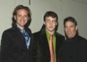 Malcolm Gets (who played Gordon Schwinn in a New Brain) and Michael Arden, with Steph Photo
