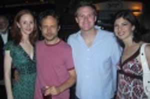 Cast members of No End of Blame - Megan Byrne, Alex Draper, Alex Cranmer and Jeanne L Photo