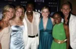 Olivia Newton-John (who played Kira in the original Xanadu film), Patti Murin, Andre  Photo