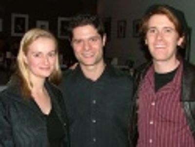 A trio of composers and lyricists Nell Benjamin,
Tom Kitt and Larry O'Keefe Photo