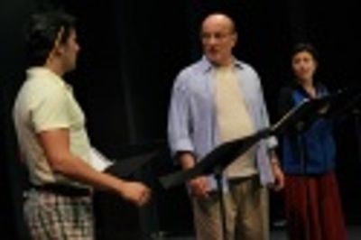 Nicholas Rodriguez (Steve), Thom Christopher (Johnny Dembo) and Angel Desai (Emily) Photo