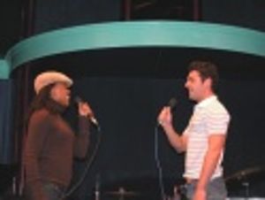 
Nikki Renee Daniels and Max von Essen singing a duet from Dorian  Photo