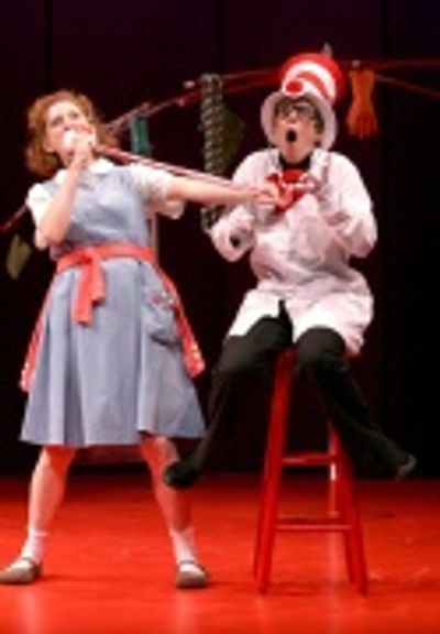 Karen Weinburg as Gertrude McFuzz and Shorey Walker as the Cat in the Hat Photo