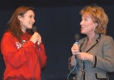 ...who made a rare stage appearance to duet with her daughter.  Photo