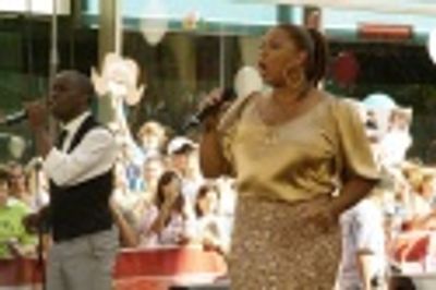 Elijah Kelley and Queen Latifah Photo