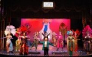 Georges (Maxwell Caulfield), Zaza on swing, and Les Cagelles Photo