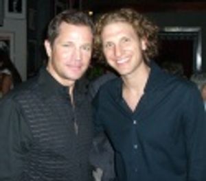 Brian Lane Green and Sebastian Arcelus appeared to cheer on Stritch and the Girls Photo