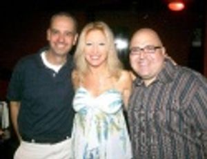 Producer of HomoComicus Robert Montgomery, with Kim Cea and Frank DeCaro Photo