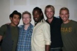 Justin Johnston, Anthony Rapp, Marcus Paul James, Kyle Post and Adam Pascal  Photo