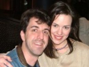 
Happy newlyweds, Jason Robert Brown and Georgia Stitt whose
songs were heard throu Photo