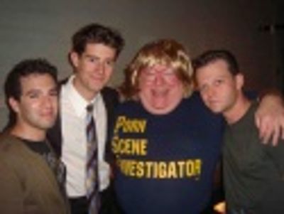 Jarrod Spector, Drew Gehling, Bruce Vilanch and Jeremy Kushnier Photo