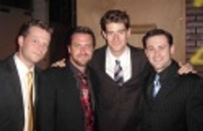 Jeremy Kushnier, Raul Esparza, Drew Gehling and Michael Ingersoll Photo