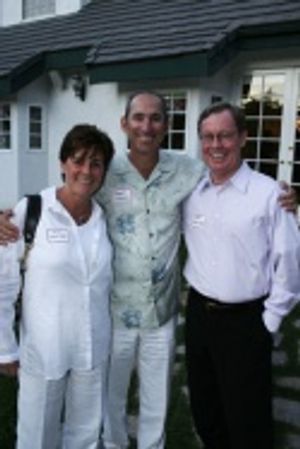 Theatre Project Founder Robert Schwartz flanked by Kim and Jeff Greiner Photo